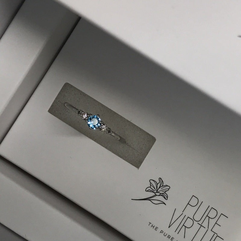Dainty Light Blue Crystal Ring Purity Kit – The Pure Virtue